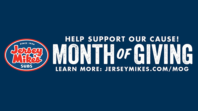 Take Part in Jersey Mike’s Subs’ Month of Giving Benefiting CVC!