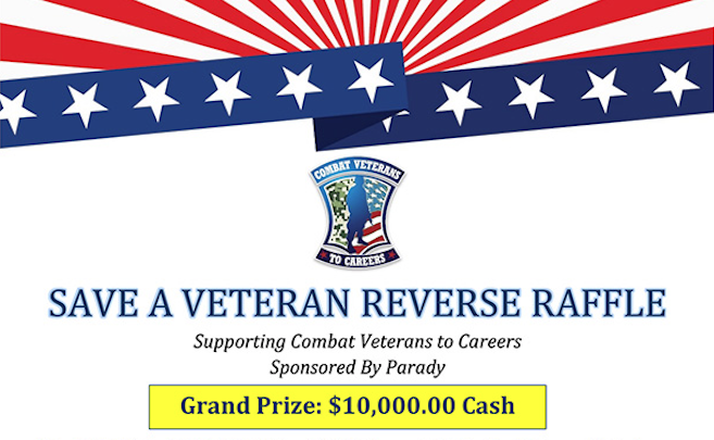 Tickets Now Available for the 2019 Save a Veteran Reverse Raffle
