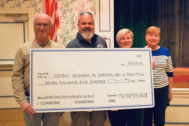 Mid-Atlantic Club of The Villages Donates $7,500 to Combat Veterans to Careers